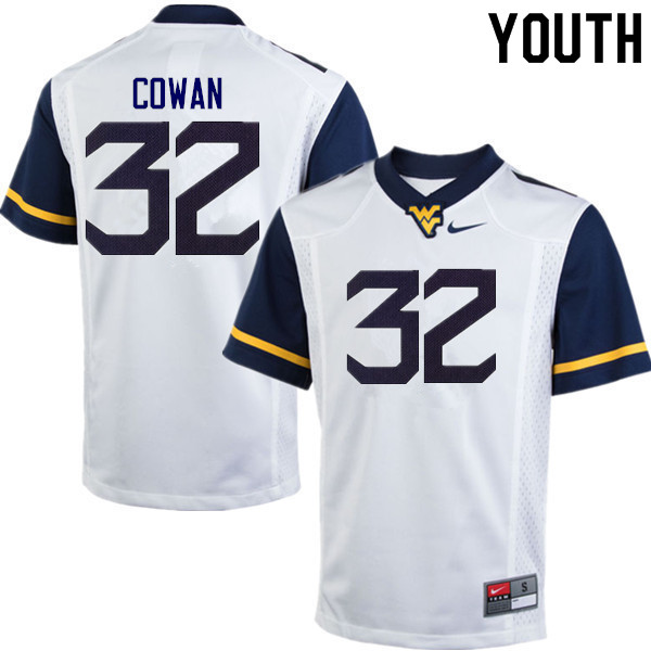 NCAA Youth VanDarius Cowan West Virginia Mountaineers White #32 Nike Stitched Football College Authentic Jersey BN23P65WC